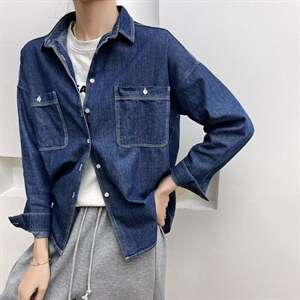 牛仔衬衫大量上新图片