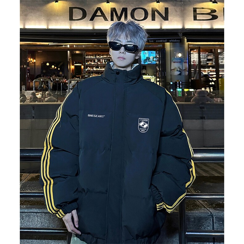 现货假两件格子羽绒棉衣抖音得物二开冬季棉服加厚外套BMY208,男装棉衣,电商A486