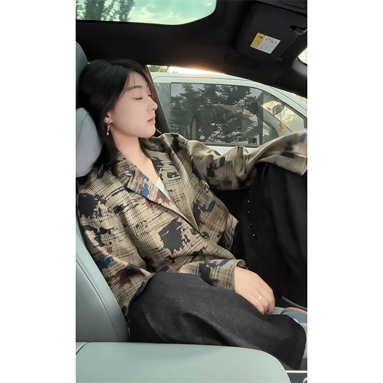满印涂鸦印花西装外套男2025秋季新款宽松休闲西服-A2191P80控138,男装西服,电商B241