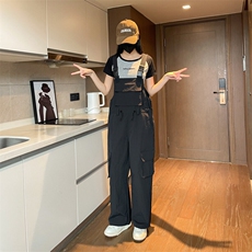 217-2-K2499-P85情侣装工装裤春夏季连体衣背带裤男女休闲裤~现货，男装工装外套，星座217-2