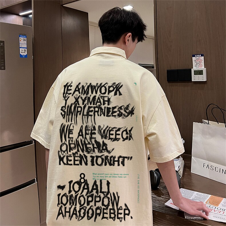 支持得物品质配合二开珠地网眼透气宽松短袖T恤翻领POLO衫PL111,男装T恤,电商A486