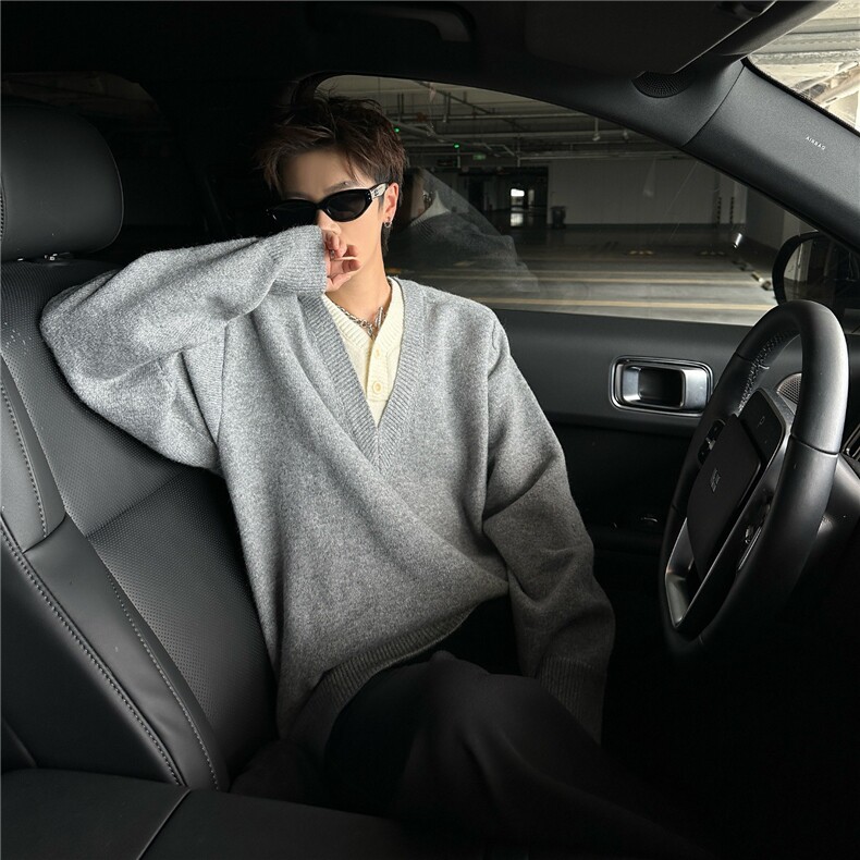 美式复古设计感长袖毛衣男2025新款针织衫高级感小众外套潮流,男装针织衫/毛衣,星座601-1