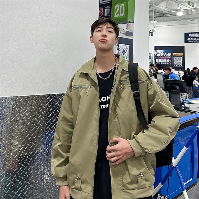 MC258-P78现货！高质量夹克星星金属拉链装饰控11,男装夹克,星座1611A-1