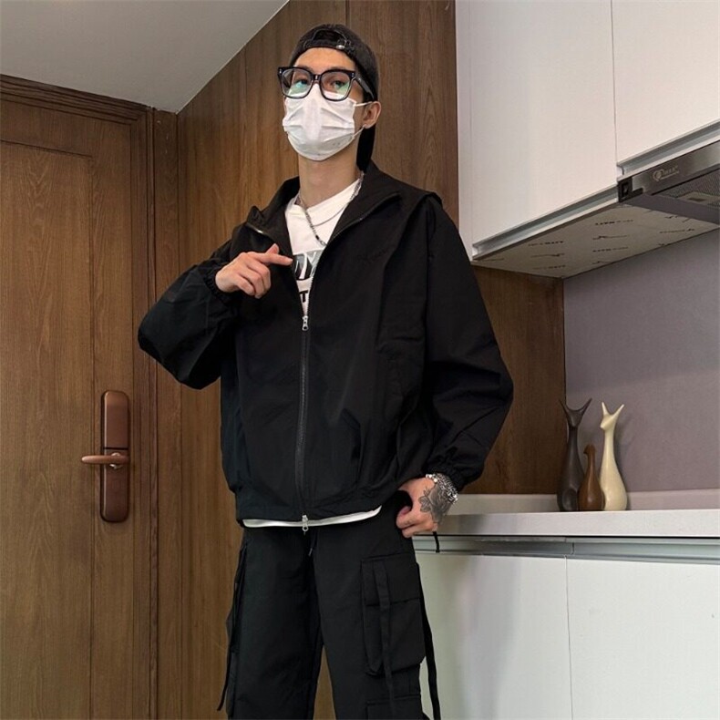 潮牌复古新款棉服宽松机能风夹克情侣户外休闲百搭痞帅外套冲锋衣图片