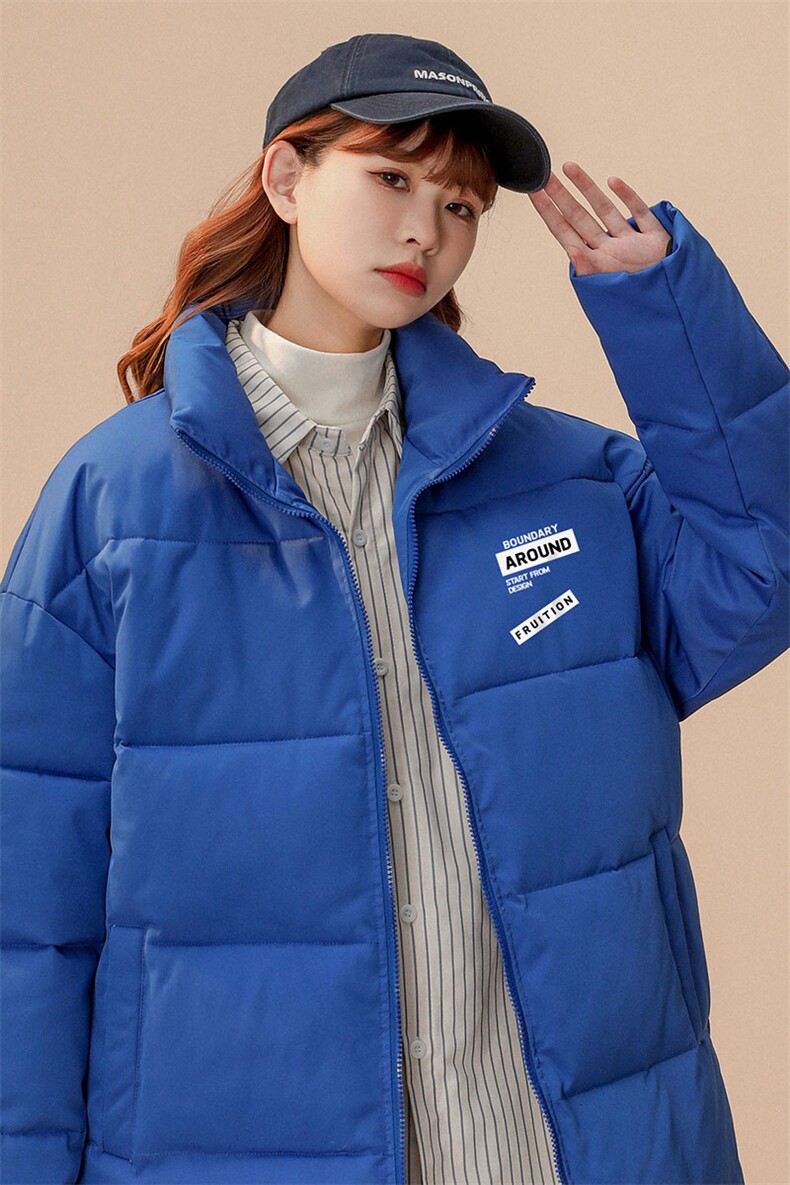 中性22冬季新款设计感印花立领棉服TPMY55P65控99特批无差价,男装棉衣,A247A