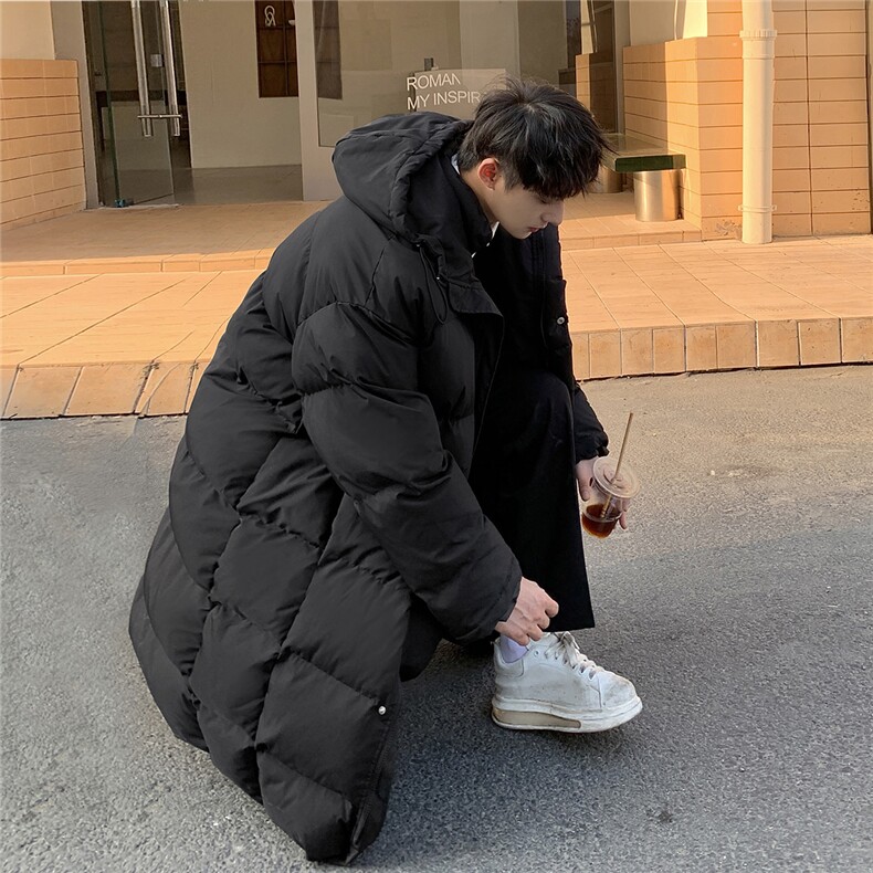 港风外景中长款横条棉衣男连帽棉衣男外套男8719P135控188,男装棉衣,星座226-1