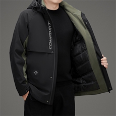 新款男士羽绒服短款冬装外套休闲户外冲锋衣加厚MJ9555-P243，男装羽绒服，星座1105-3