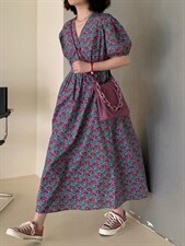 夏季新款韩版碎花连衣裙，女装连衣裙，Y·Ben悦本