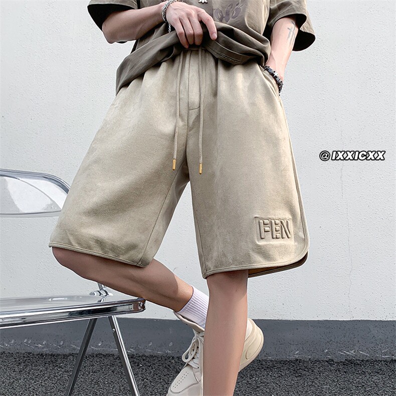 品质2023麂皮绒压花包边大码bf短裤男休闲运动五分裤DK25-P35,男装休闲裤,电商A001