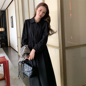 新中式国风千鸟格马甲套装女2025春秋新款收腰显瘦衬衫长裙两件套图片