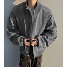 男装黑墙春季飞行服夹克春装大码cleanfit宽松拉链外套S381-特88，男装夹克，电商A233-1
