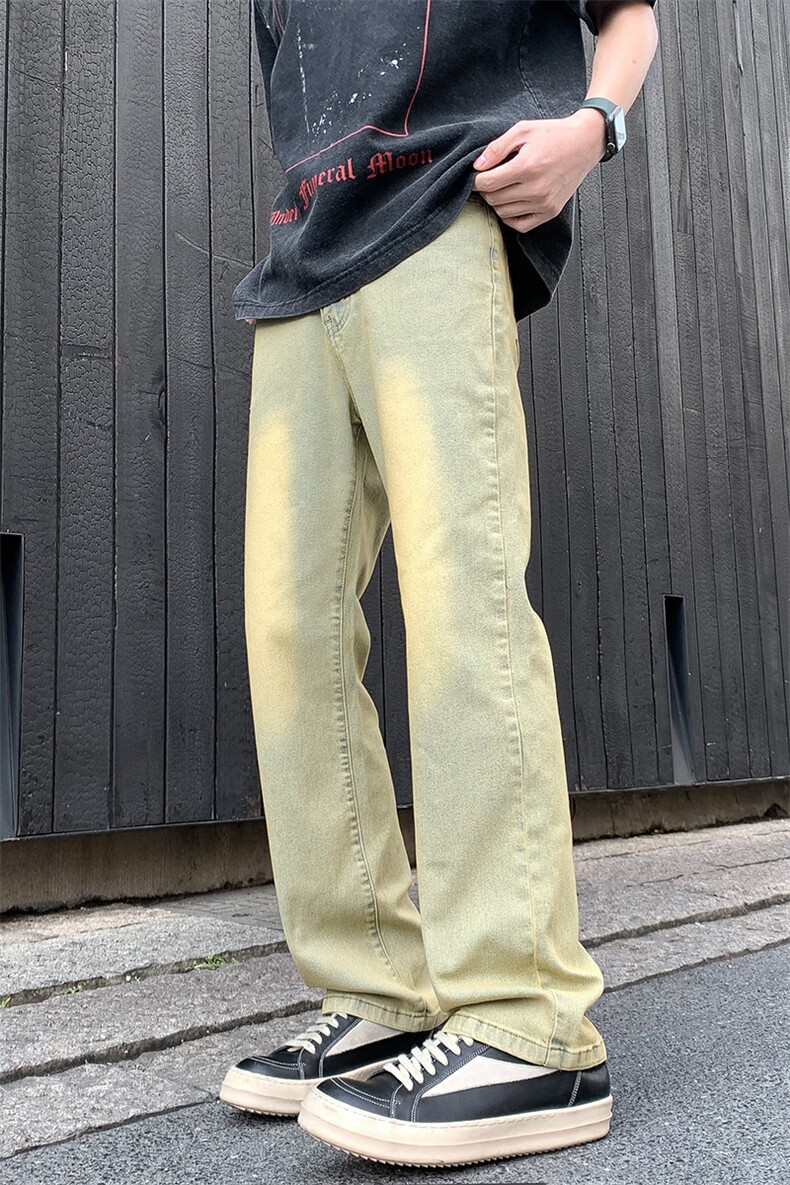 2024夏季新款外景大码美式直筒高弹牛仔裤M-5XGK24383-P55,男装牛仔裤,电商A022