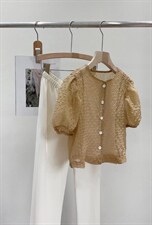 80707褶皱面料开襟小衫，其它，NARDTREE