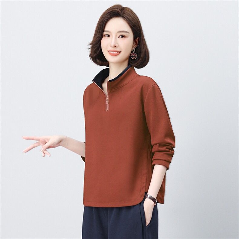 长期有货半拉链立领卫衣女2026年春秋新款小个子时尚宽松休闲上衣,女装卫衣/绒衫,璐依舞