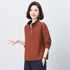 长期有货半拉链立领卫衣女2026年春秋新款小个子时尚宽松休闲上衣，女装卫衣/绒衫，璐依舞