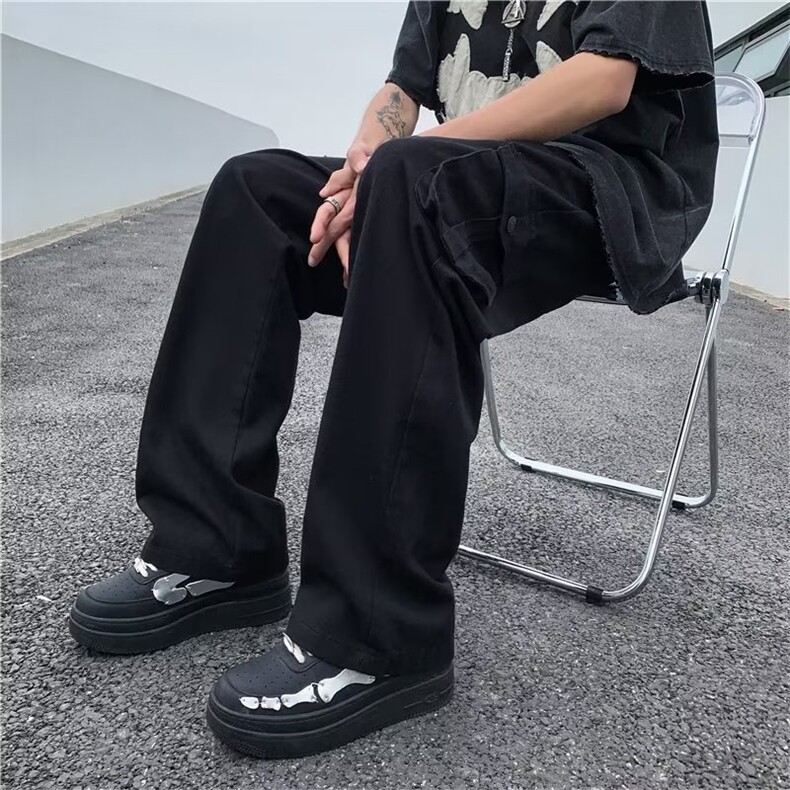 时尚潮牌文艺纯色直筒春季休闲裤长裤新款工装裤男青春流行,男装休闲裤,星座716-3