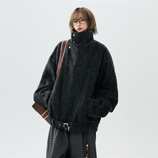 现货大翻领CIEANFIT韩系高级感痞帅上衣宽松港风外套N61-P130，女装短外套，电商A170