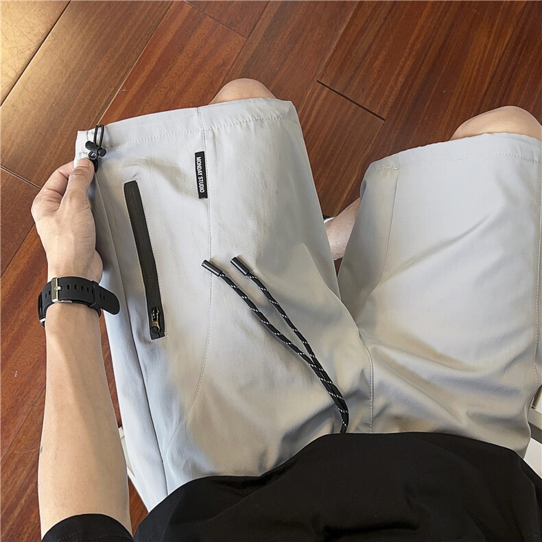 抖音品质机能防水拉链设计宽松冲锋裤短裤B315-K24071-特p30控58,男装休闲裤,电商B315