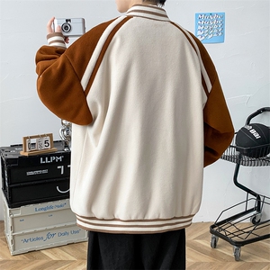 冬款港风加棉加厚保暖棉衣外套毛巾绣棒球服男士8133-P120控价158图片