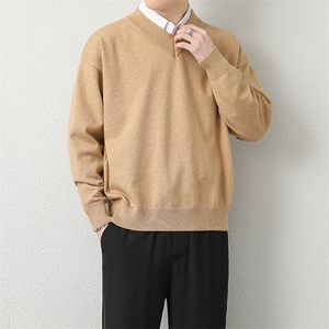 1506A/GM030/P50套头大码纯色男士V领打底针织1图片