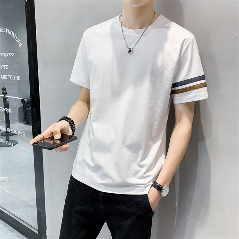 短袖t恤男2021夏季新款修身男士半袖夏天纯棉体恤男A313-A112-P40,男装T恤,电商A313