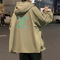 JK41171-P85加棉款-P115纯棉连帽夹克男士大码工装夹克男外套男，男装夹克，电商A040