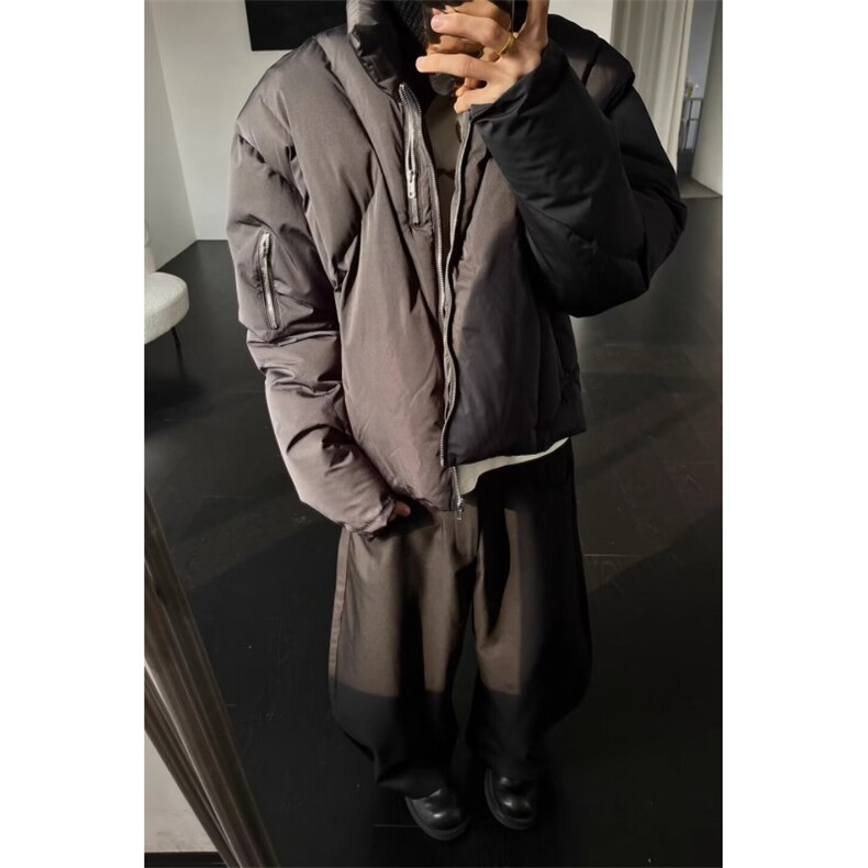 【有货】DM8211-P103美式立领解构多拉链宽松百搭棉衣棉服外套男,男装棉衣,星座603-2
