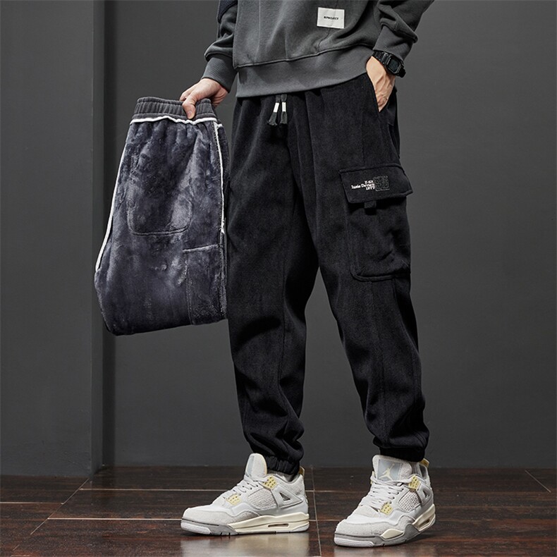 冬季束脚工装裤运动卫裤加厚男士休闲裤秋冬款Z2355-P45/加绒P50,男装休闲裤,星座509