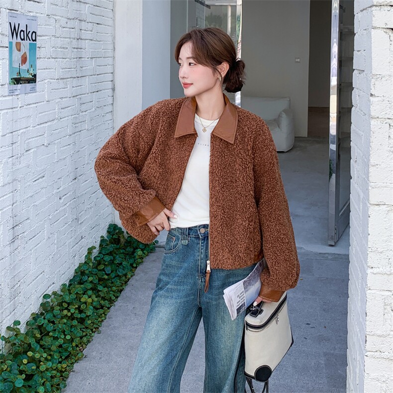 冬季新款圈圈毛外套2607--P195---K279,女装短外套,2C253