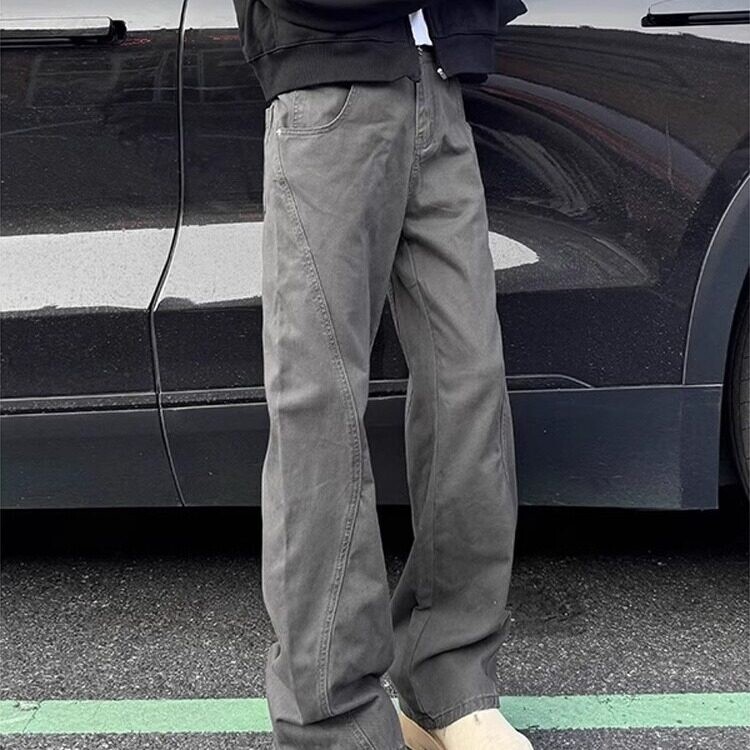 2025美式复古直筒工装休闲裤男女潮流ins宽松百搭长裤G375p55,男装休闲裤,电商D256-2(原A064-2)