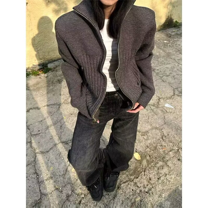 M5806-P71流行日系潮流百搭开衫毛衣气质原宿慵懒文艺新款，男装针织衫/毛衣，电商B323A