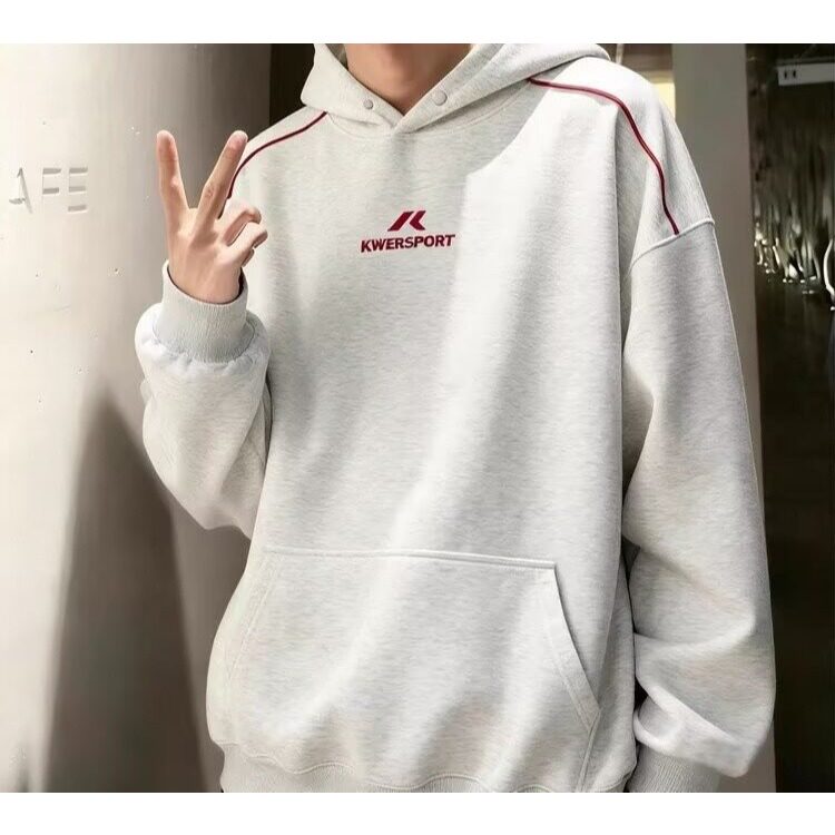 美式高街设计连帽卫衣男秋冬潮牌小众宽松休闲外套WY65-P49图片