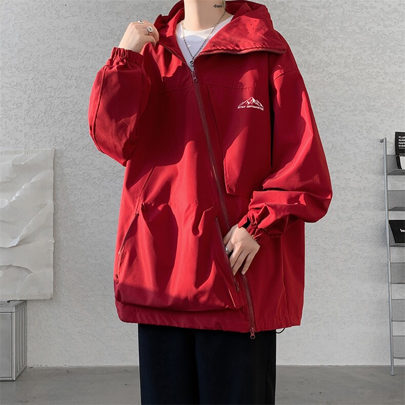 8XL-M特大码春季Cityboy宽松冲锋衣夹克男女上衣外套男JK1310P85,男装夹克,电商D206-1