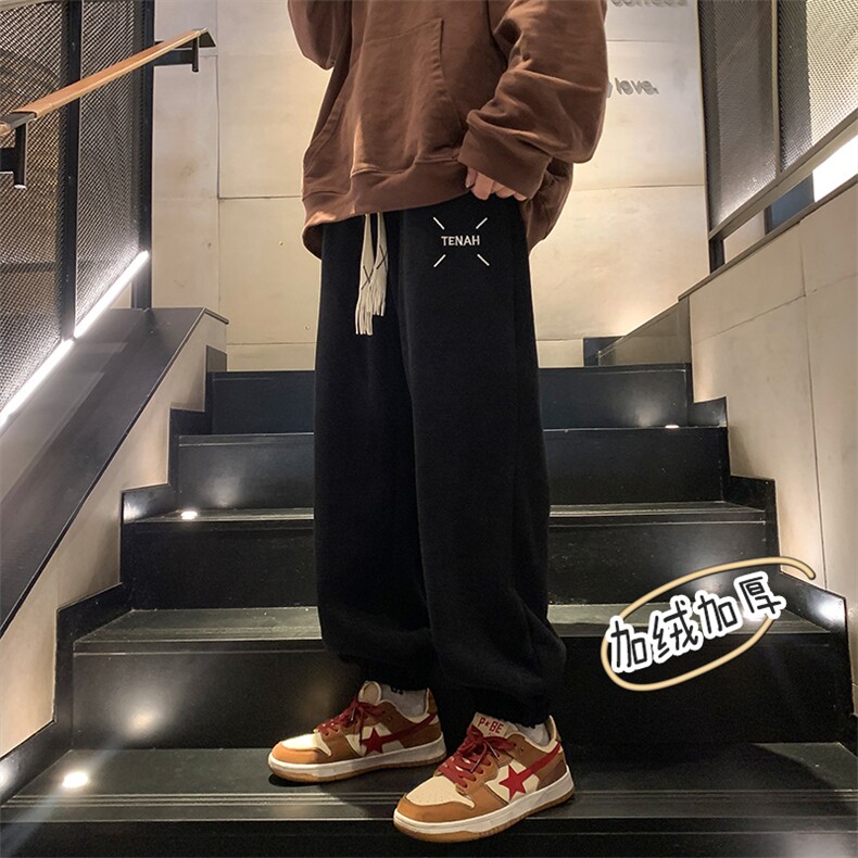 D232A-KZ15-P65控78高品质欧棉绒刺绣束脚休闲裤M-5XL,男装休闲裤,电商D232A
