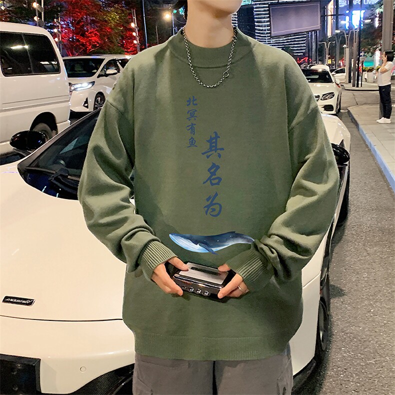 半高领毛衣男士大码针织衫男毛线衣男M18261-P45加绒款-P65,男装针织衫/毛衣,电商A040