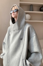 内景秋冬港风连帽卫衣男潮设计感休闲宽松外套WY00748/P55加绒P60，女装短外套，电商B316