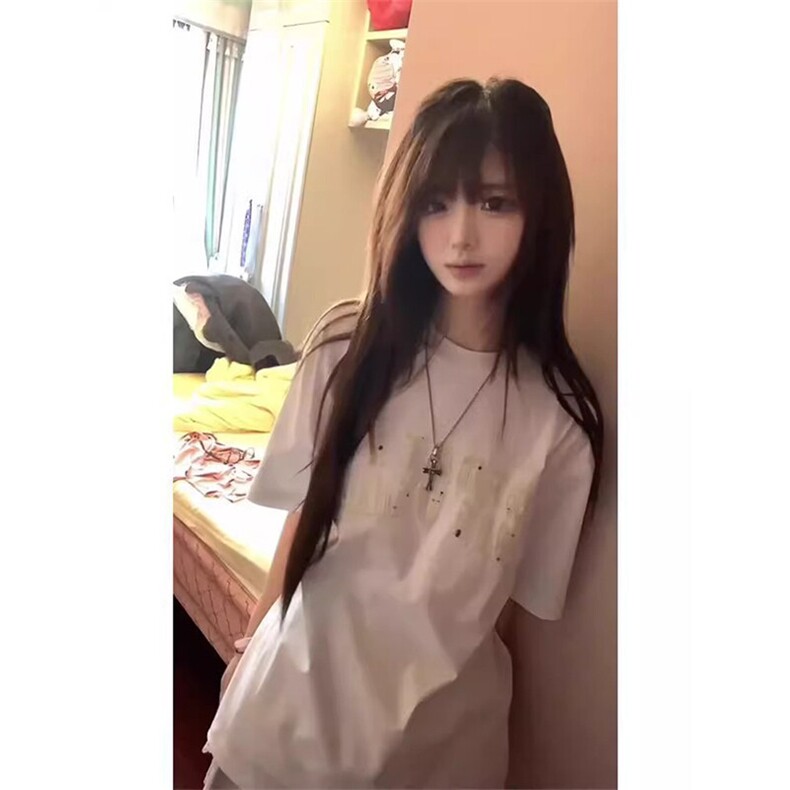 万针全刺绣工艺抖音得物高品质260克重磅纯棉双纱美式高街短袖T恤,男装T恤,电商A486