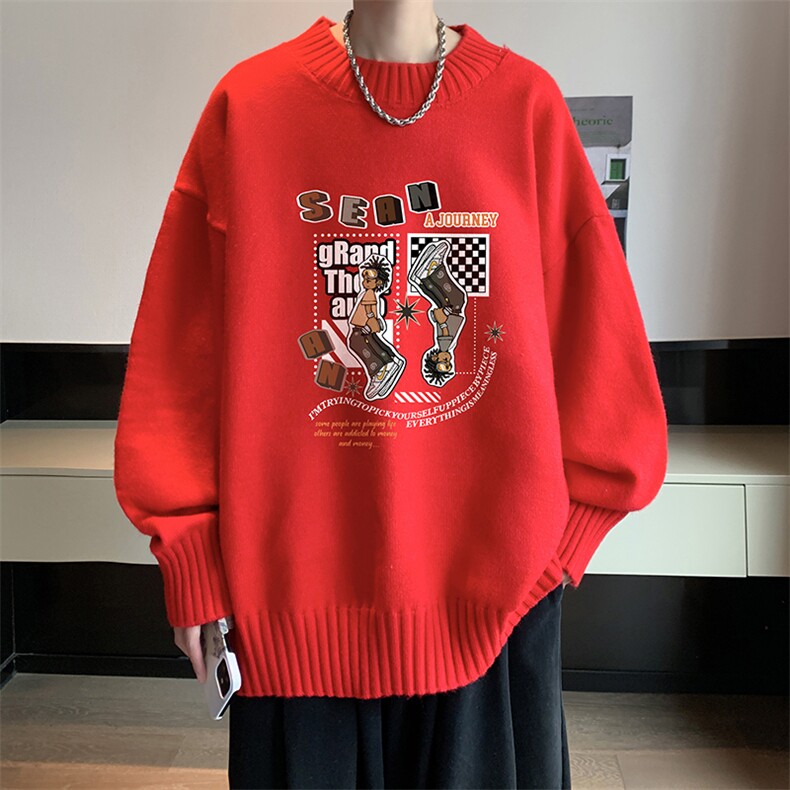 半高领毛衣男士大码针织衫男毛线衣男M18282-P45加绒款-P65,男装针织衫/毛衣,电商A040