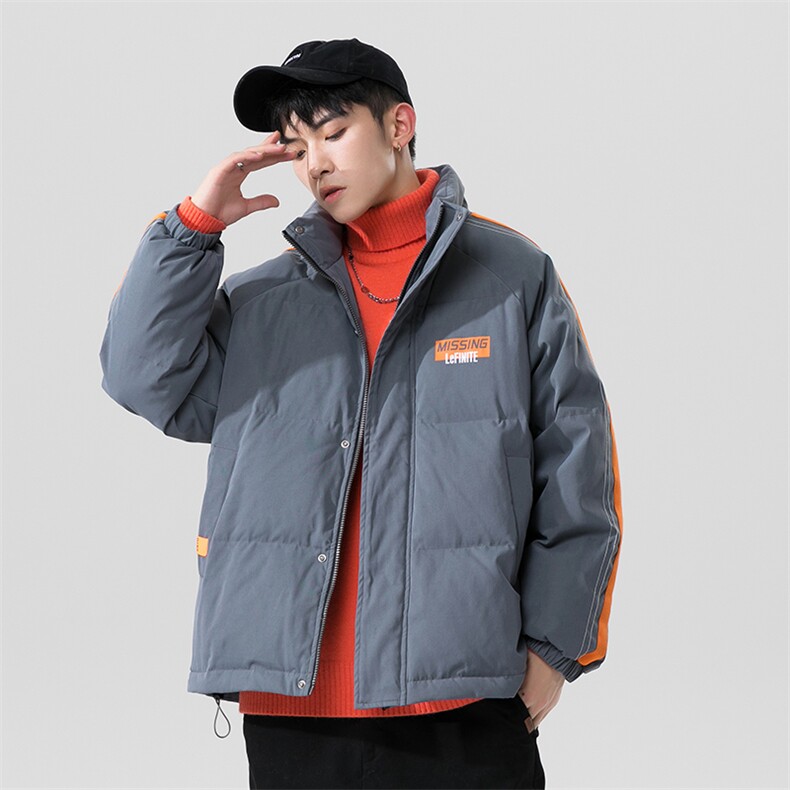 无影墙22冬季ins时尚潮流侧边条纹保暖立领羽绒服YR2025P135控158,男装羽绒服,电商A247-1