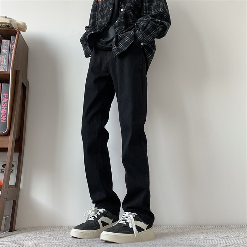 抖音现货纯黑色弹力显高牛仔裤310A-2BK301P50控78,男装牛仔裤,星座310A-2