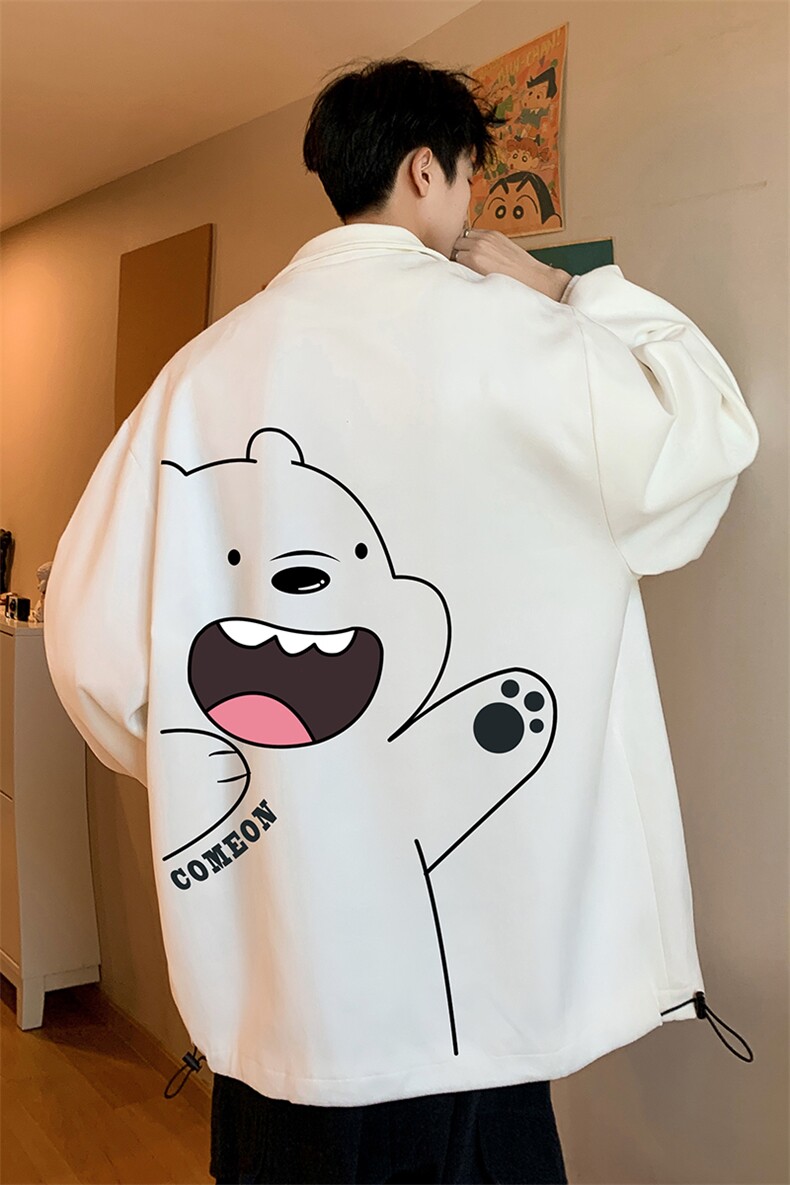 麂皮绒夹克男大码立领褂子外套JK85131-P68加绒款-P78,男装夹克,电商A040