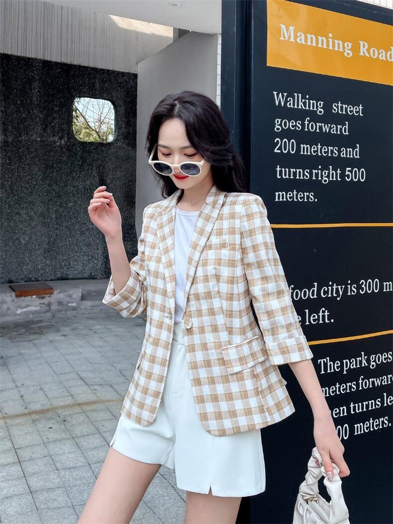 【现货】淑女修身春夏款小西装，女装西装，水锦红