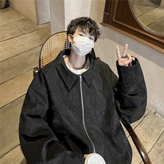 1秋季潮复古褶皱高级感哈灵顿休闲大码M-5XL夹克男JK8742P75，男装夹克，星座226-2