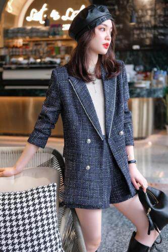 领子串珠两色西装套装，女装西装，DJ·DSHR