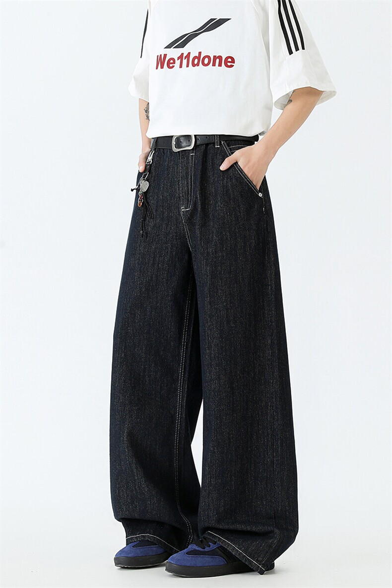 225-2-K12-特P50S-XXL黑色牛仔裤新款现货模特图4,男装牛仔裤,星座225-2