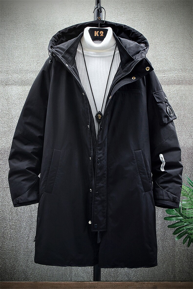 男士羽绒服2020冬季新款潮牌中长款外套DS581T,男装羽绒服,电商A102
