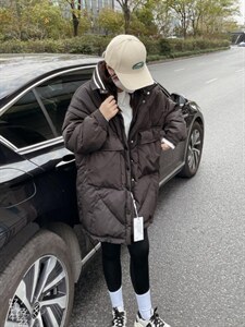 韩版中长款羽绒服图片
