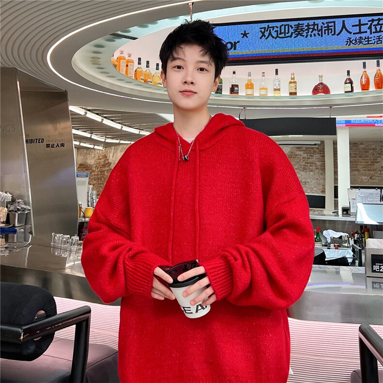 特P50控8898高品秋冬季连帽毛衣男慵懒风针织衫毛衣外套MYL01,男装针织衫/毛衣,电商B370