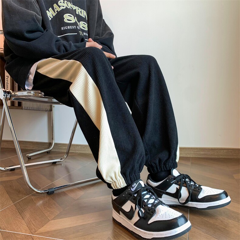 2024冬季重磅棉绒加绒加厚休闲男束脚裤313A-1-NK72-P65控78,男装休闲裤,星座808A-1
