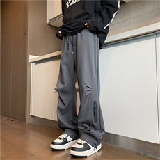 冬季加绒保暖拉链登山裤冲锋裤男痞帅宽松B4524-P45，男装休闲裤，星座1109-3